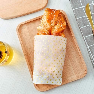 Flexo Printing Brown Food Safe Wax Paper For Burger Packaging