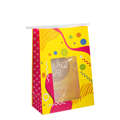 Food Grade Kraft Paper Packing Bags Brown/White With Uncoated Lining
