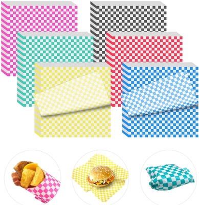 Disposable Custom Printed Wax Paper Sheets For Sandwich Food